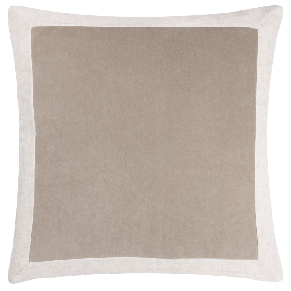 Plain Grey Cushions - Auden Linen Velvet Cushion Cover Doe Yard