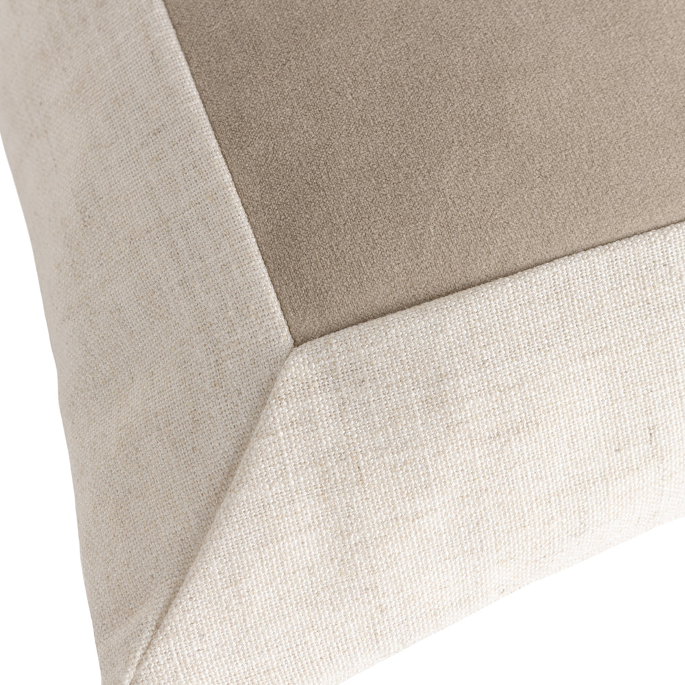 Plain Grey Cushions - Auden Linen Velvet Cushion Cover Doe Yard