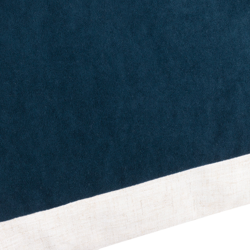 Plain Blue Cushions - Auden Matte Velvet Polyester Filled Cushion Indigo Yard