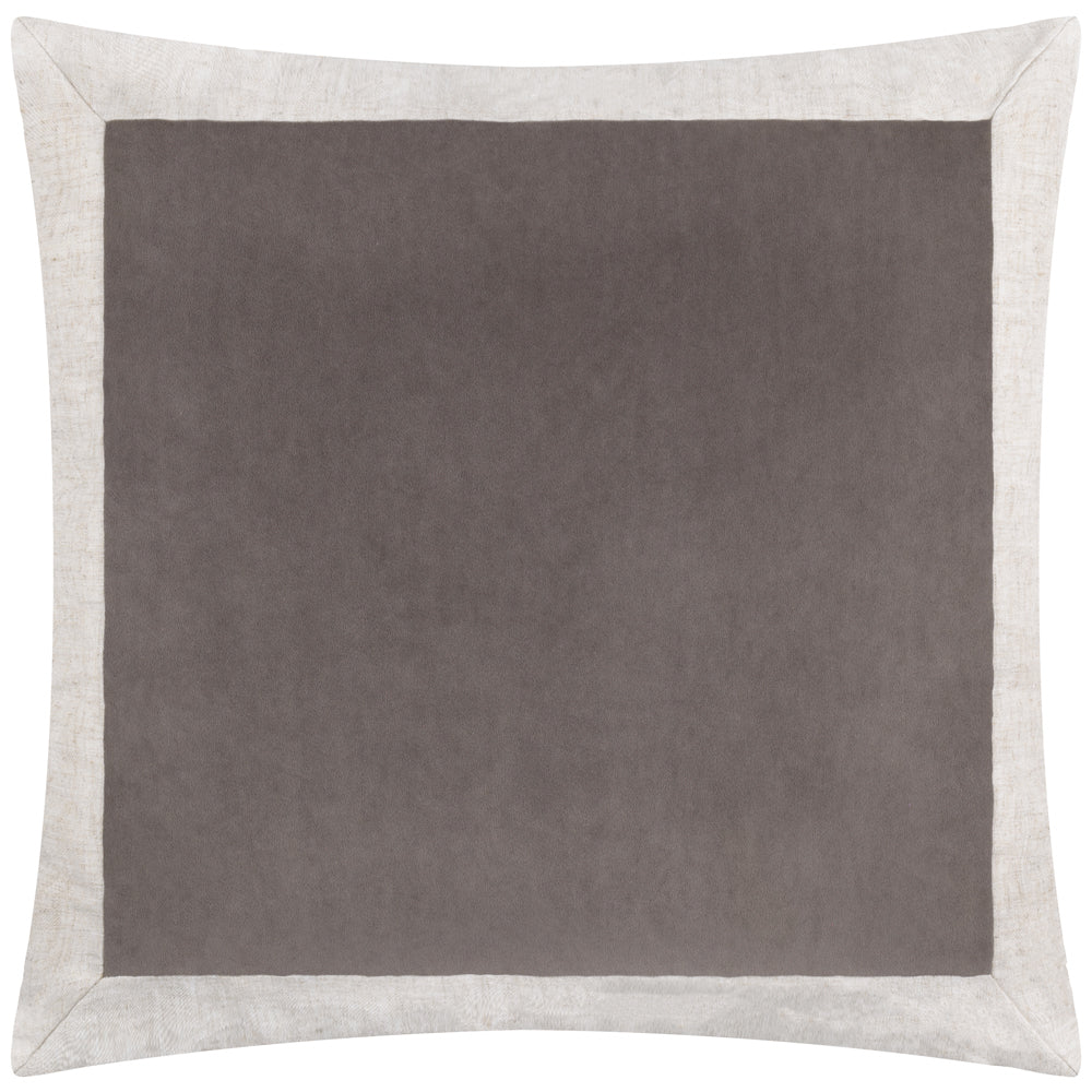 Plain Brown Cushions - Auden Matte Velvet Polyester Filled Cushion Taupe Yard