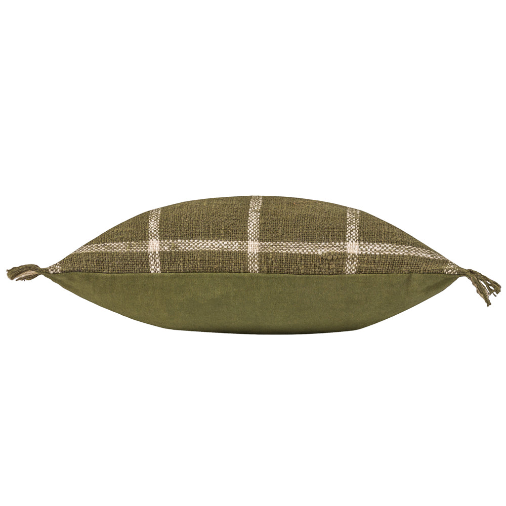 Check Green Cushions - Beni Cushion Cover Moss/Natural Yard