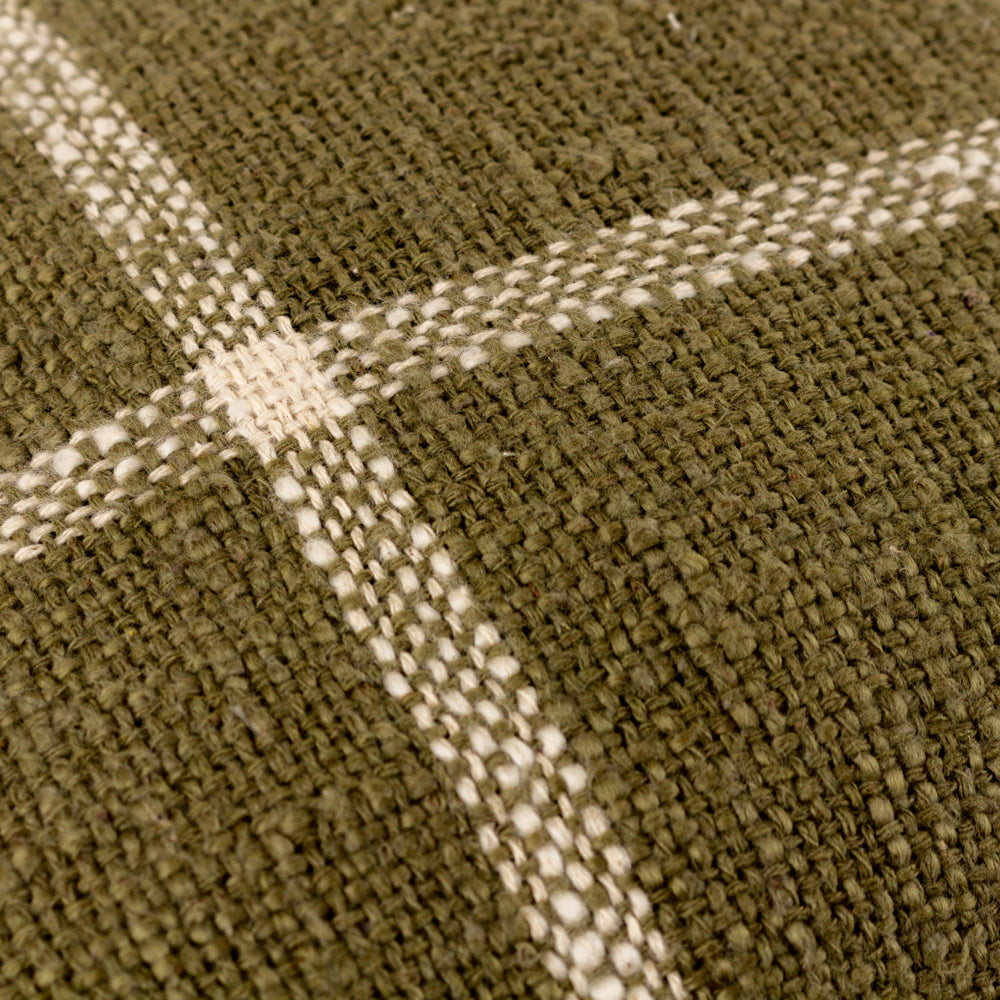 Check Green Cushions - Beni Cushion Cover Moss/Natural Yard