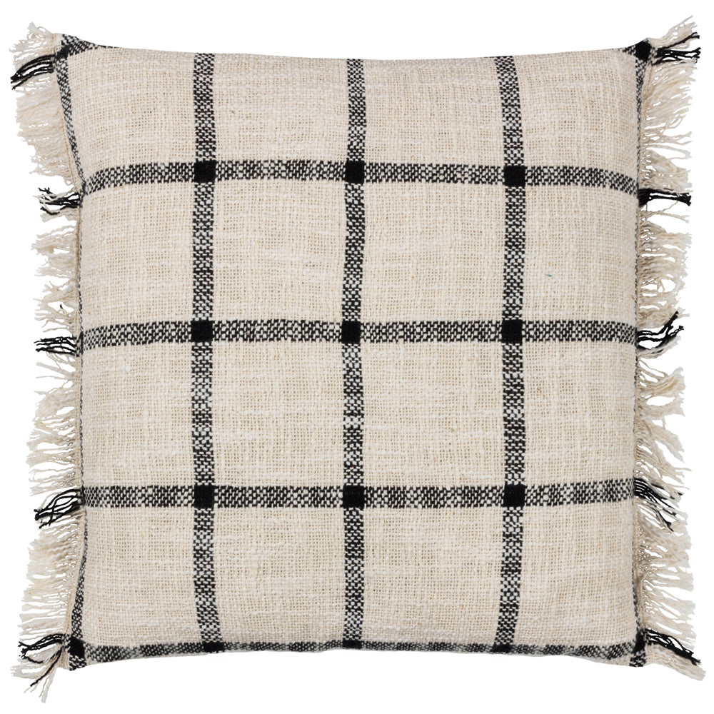 Check Beige Cushions - Beni Cushion Cover Natural/Black Yard