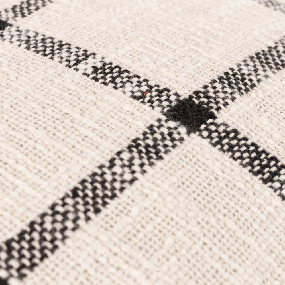 Check Beige Cushions - Beni Cushion Cover Natural/Black Yard