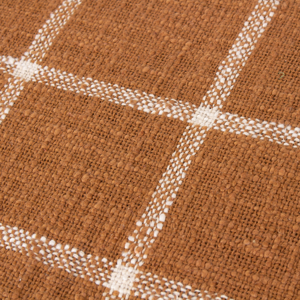 Check Orange Throws - Beni Throw Ginger/Natural Yard
