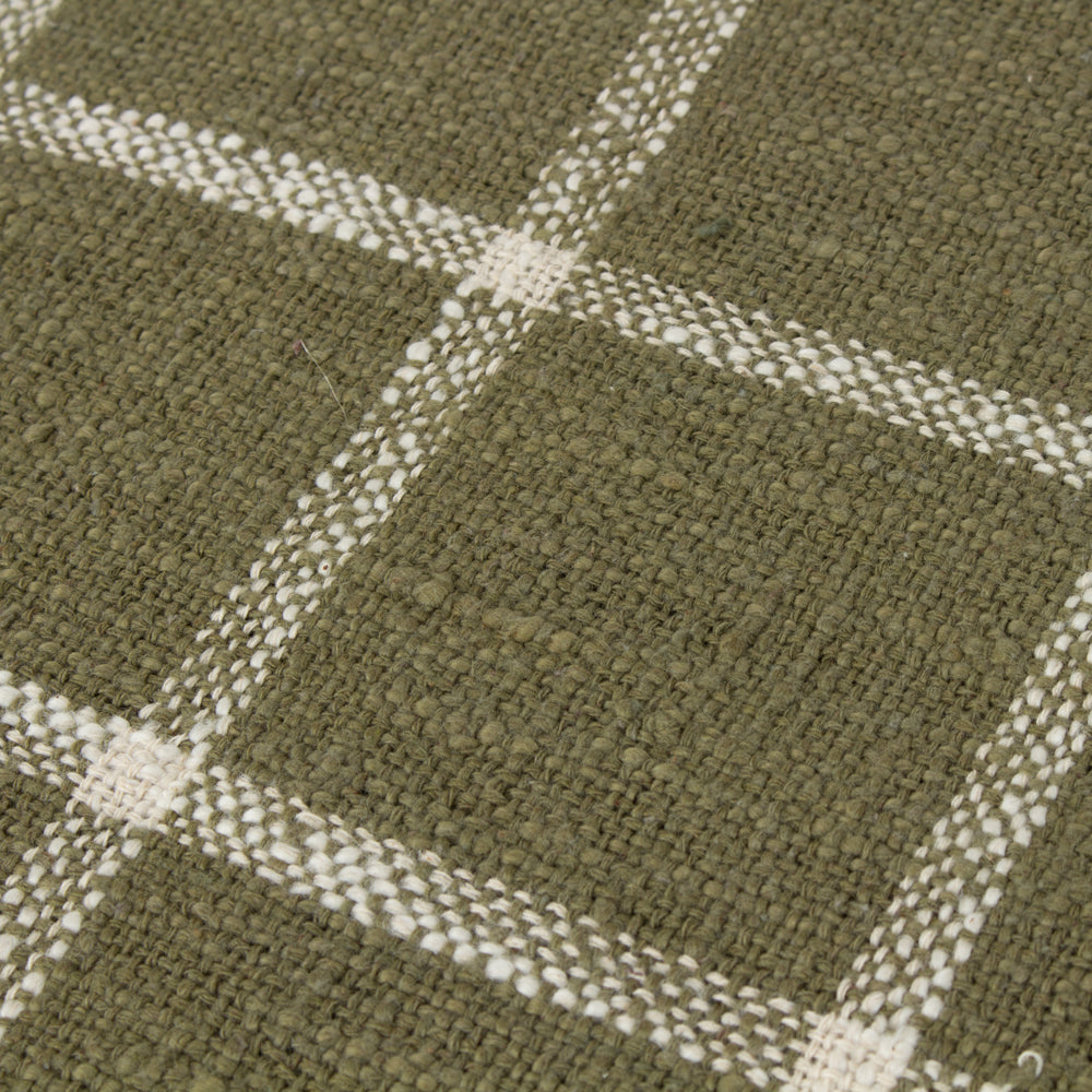Check Green Throws - Beni Throw Moss/Natural Yard
