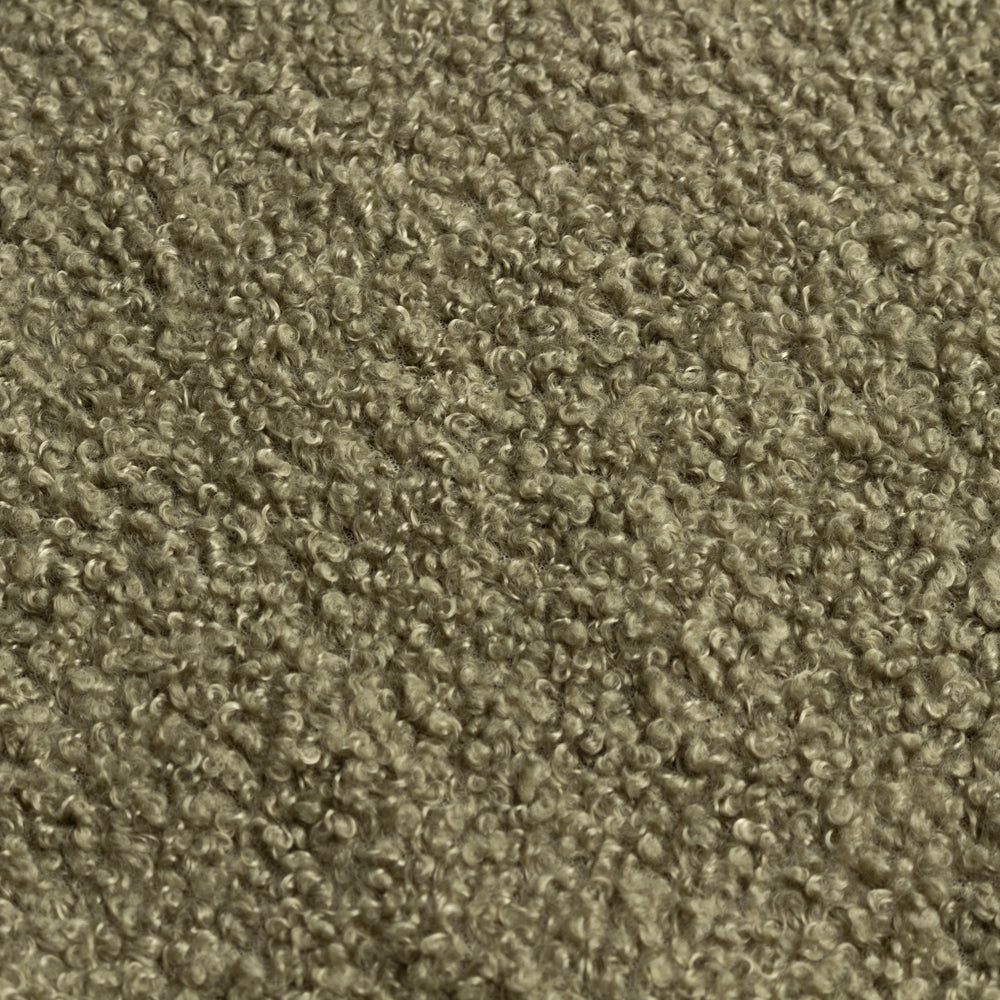 Plain Green Bedding - Boucle Duvet Cover Set Olive Yard