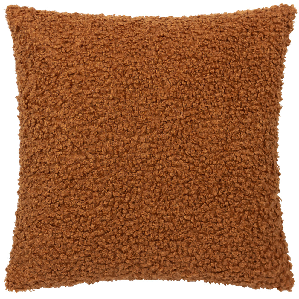 Plain Orange Cushions - Cabu Textured Boucle Cushion Cover Ginger Yard