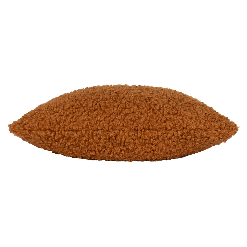 Plain Orange Cushions - Cabu Textured Boucle Cushion Cover Ginger Yard
