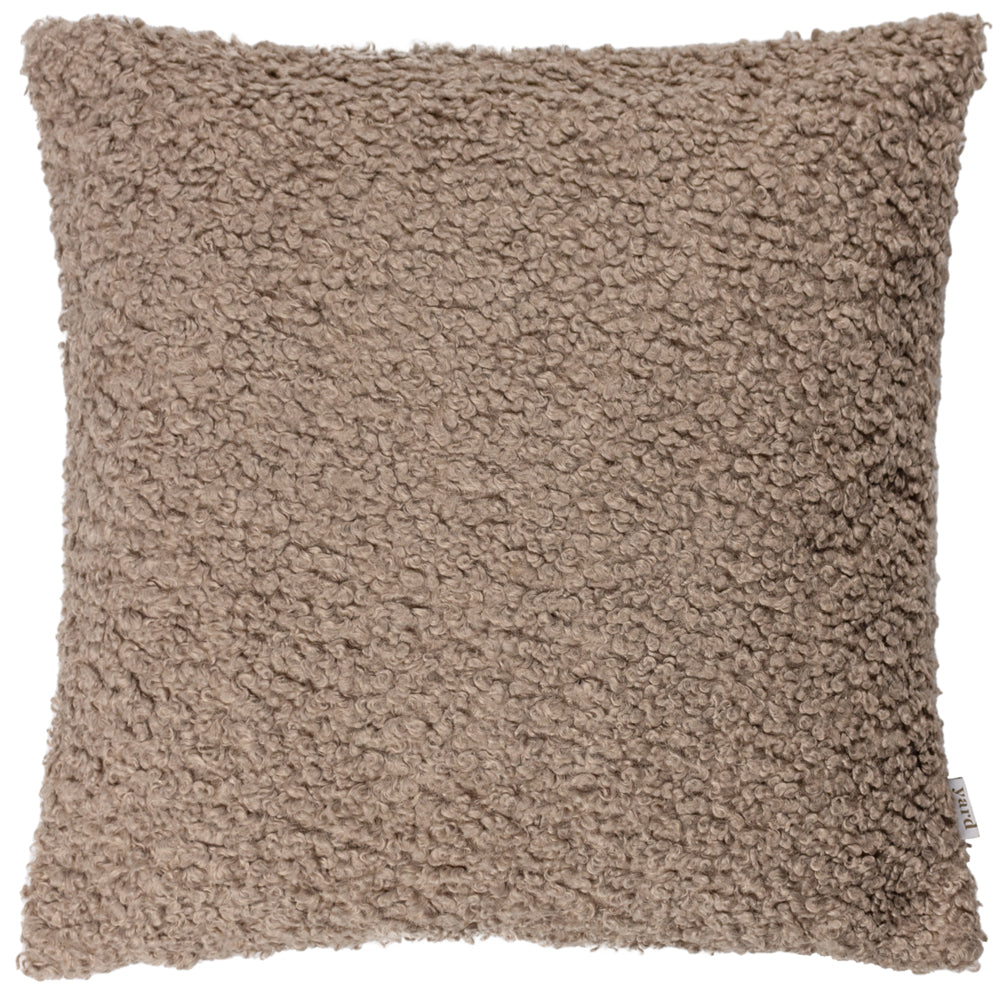 Plain Brown Cushions - Cabu Textured Boucle Cushion Cover Taupe Yard