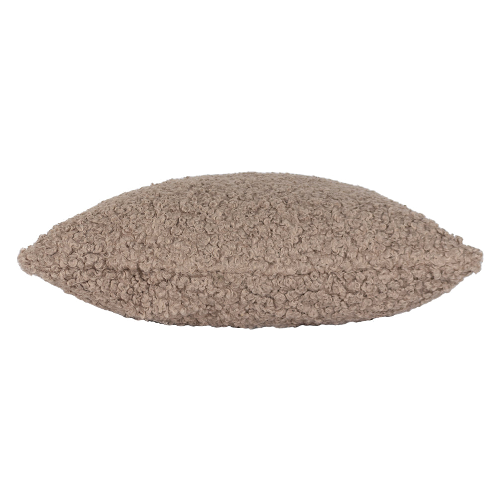 Plain Brown Cushions - Cabu Textured Boucle Cushion Cover Taupe Yard