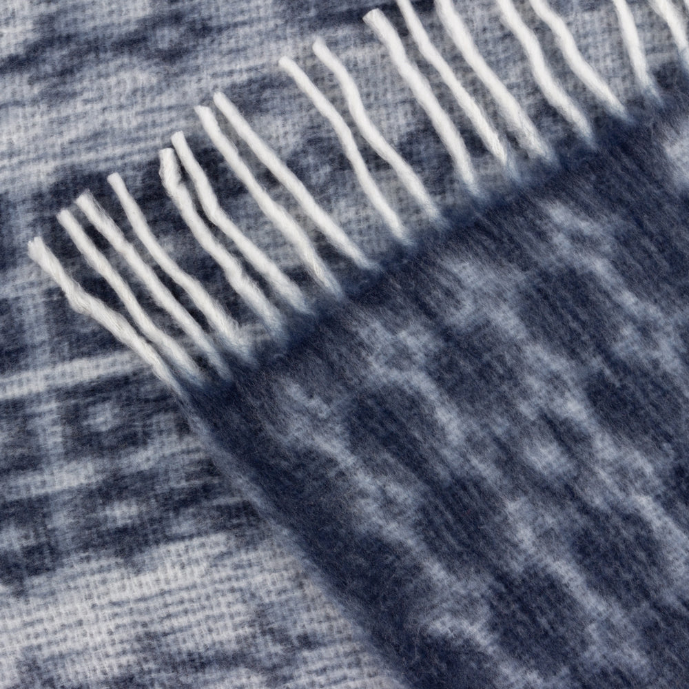 Geometric Blue Throws - Caernarforn Throw Ink Yard