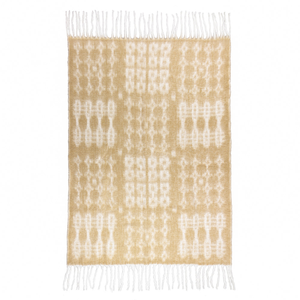 Geometric Beige Throws - Caernarforn Throw Toffee Yard