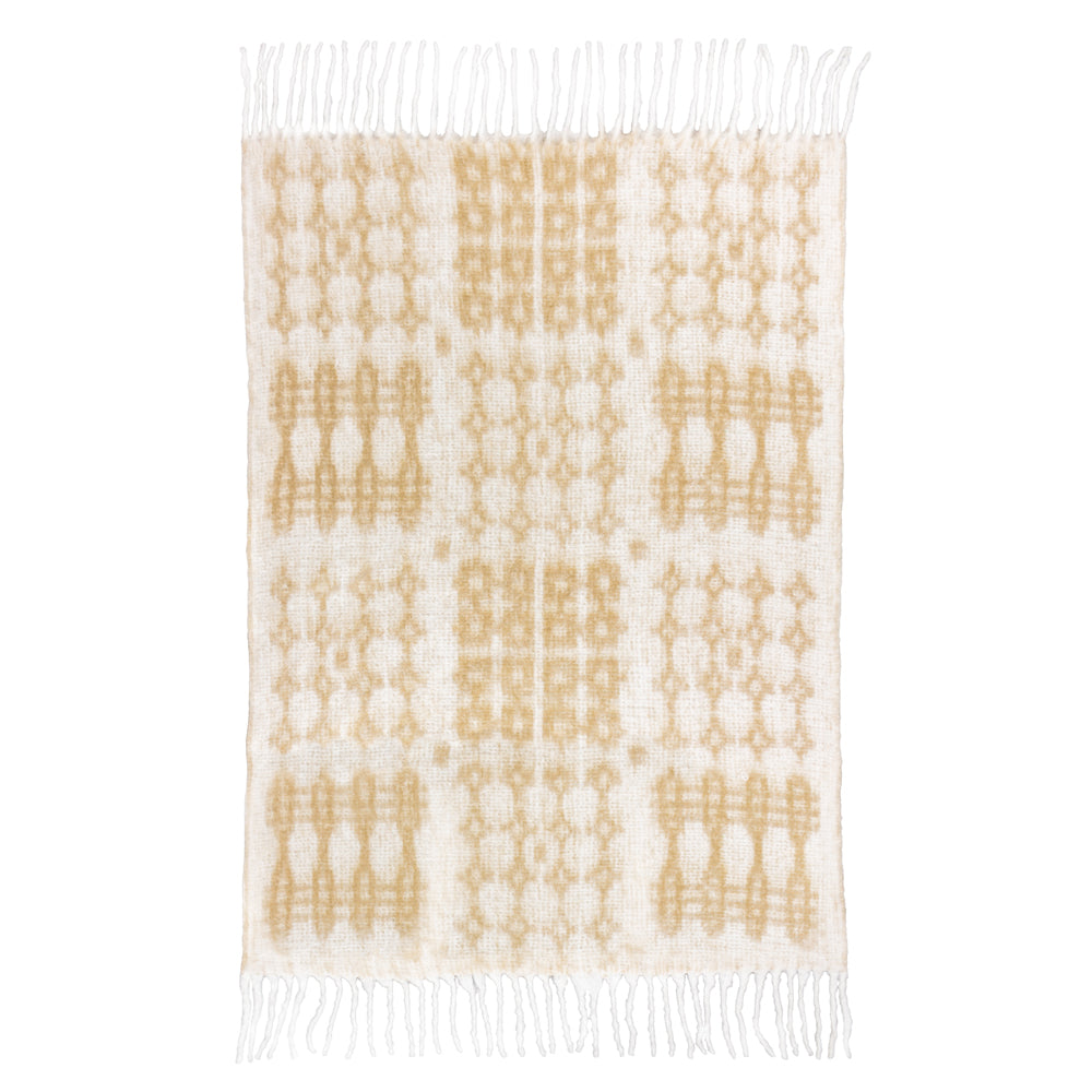 Geometric Beige Throws - Caernarforn Throw Toffee Yard