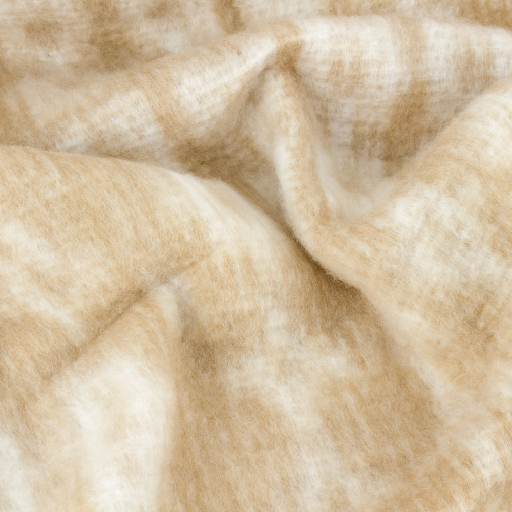 Geometric Beige Throws - Caernarforn Throw Toffee Yard