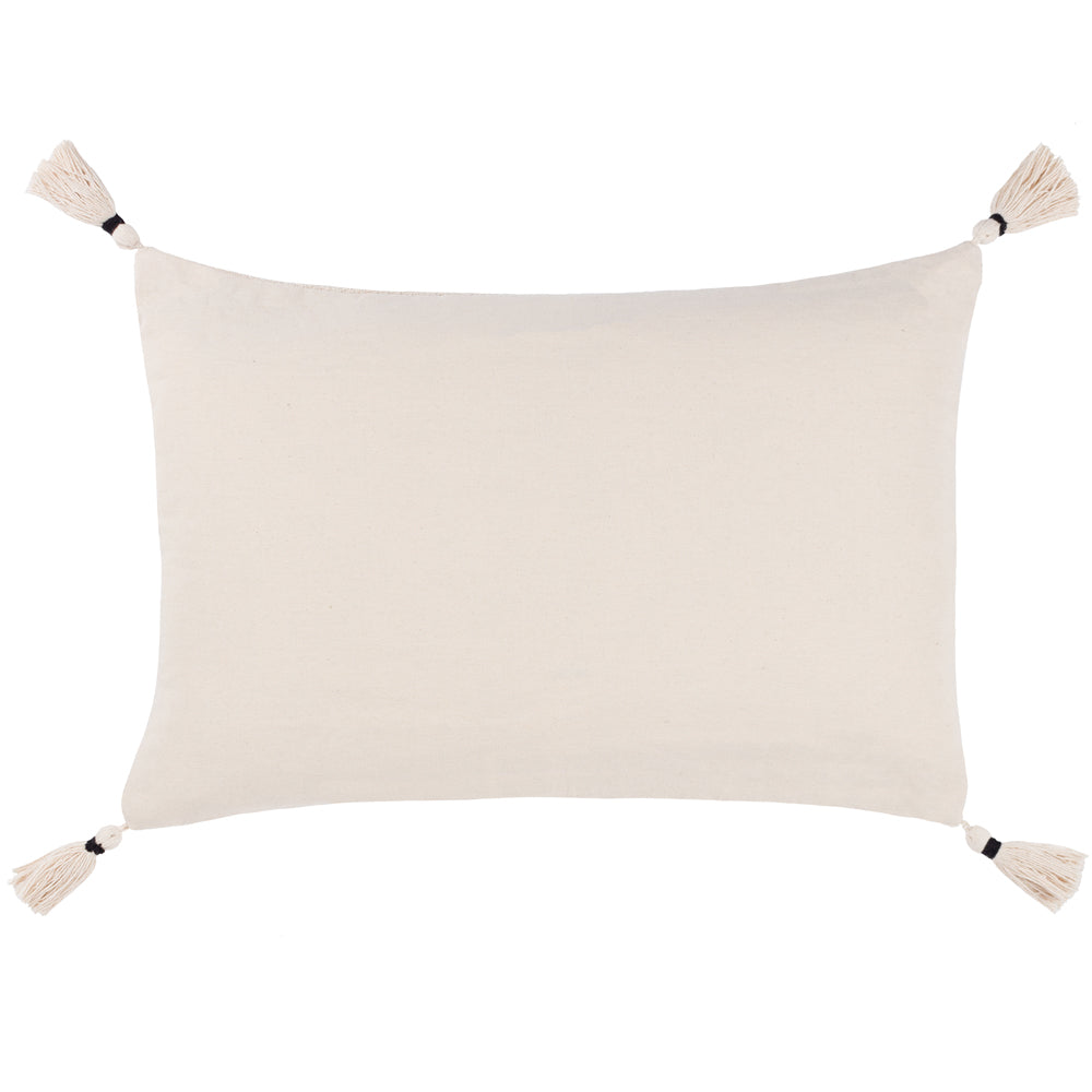 Striped Beige Cushions - Caliche Textured Tasselled Cushion Cover Natural Yard