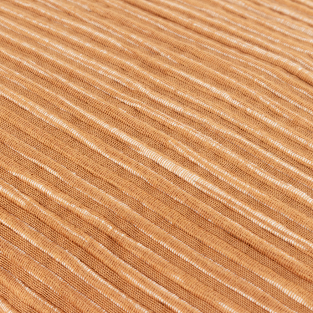 Striped Brown Cushions - Cove Ribbed Cushion Cover Pecan Yard