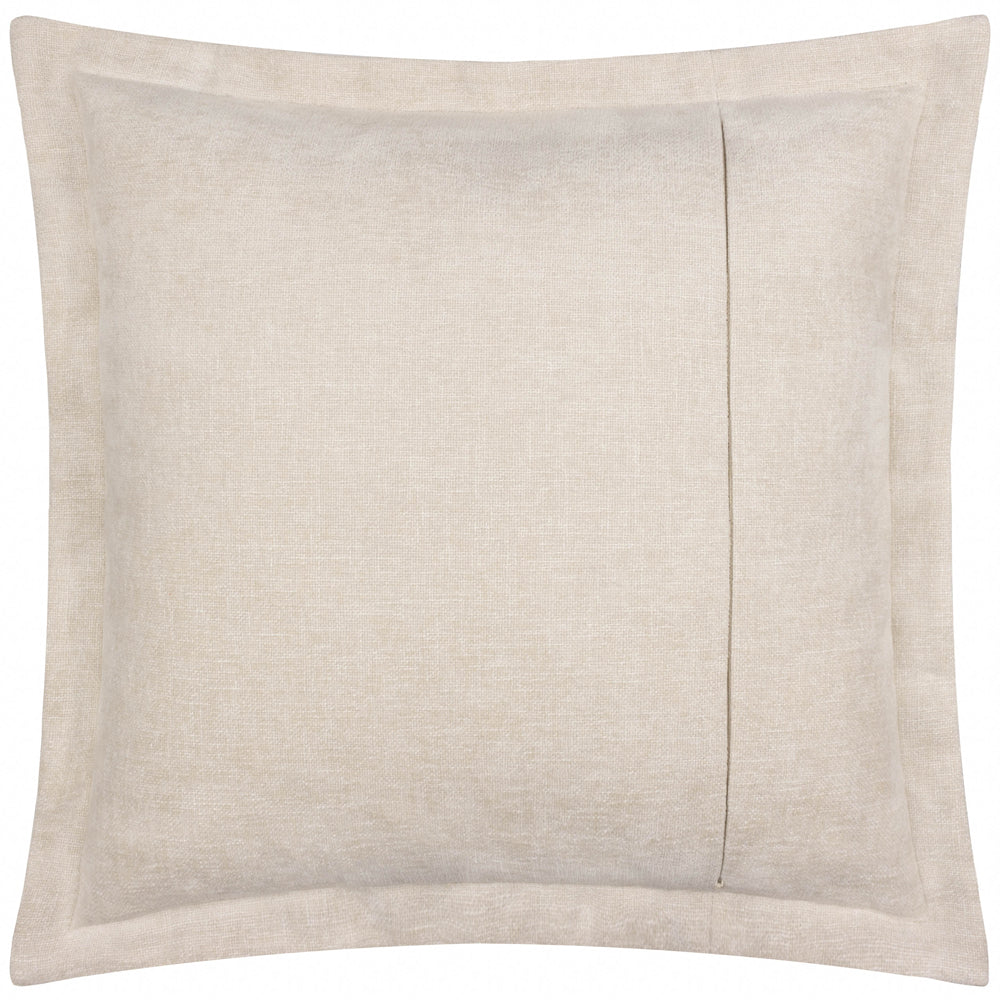 Plain Beige Cushions - Dune Chenille Polyester Filled Cushion Natural Yard