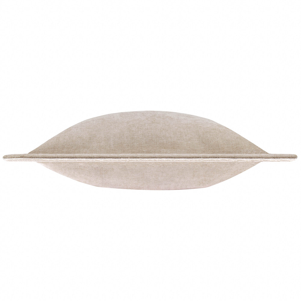 Plain Beige Cushions - Dune Chenille Polyester Filled Cushion Natural Yard