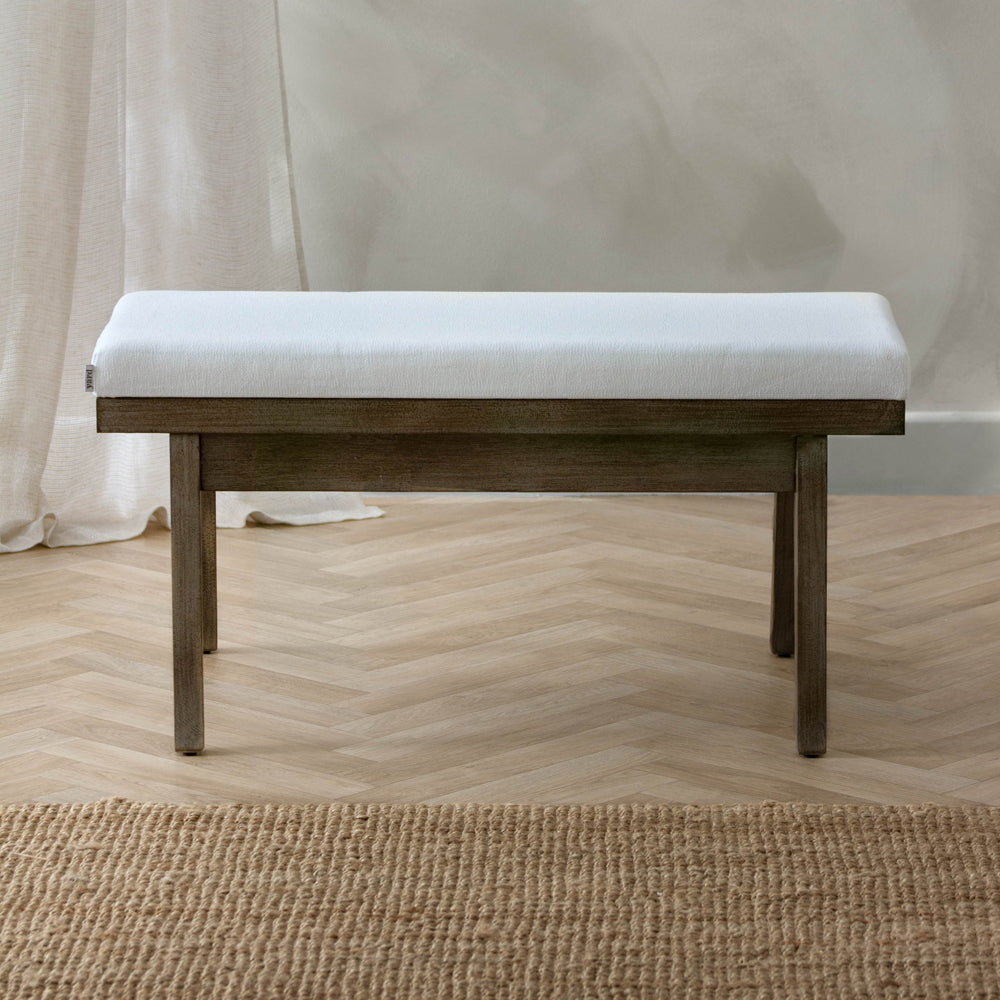 Plain Cream Furniture - Elden Wooden Bench Ecru Yard