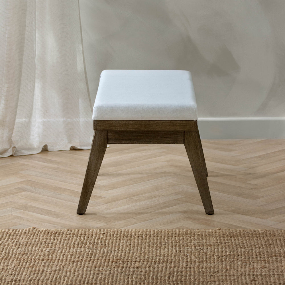 Plain Cream Furniture - Elden Wooden Bench Ecru Yard