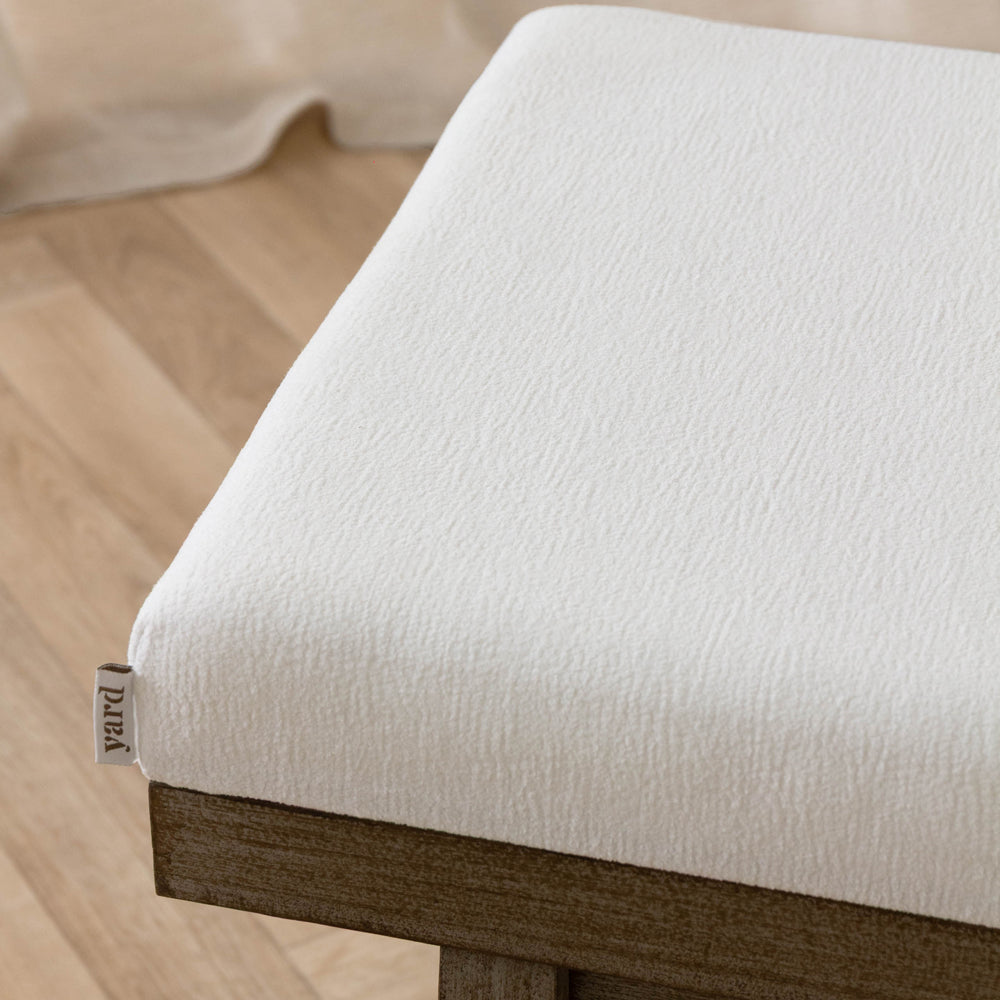 Plain Cream Furniture - Elden Wooden Bench Ecru Yard