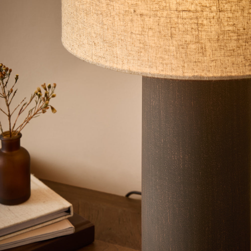 Plain Brown Lighting - Finn Tall Table Lamp Espresso Brown Yard