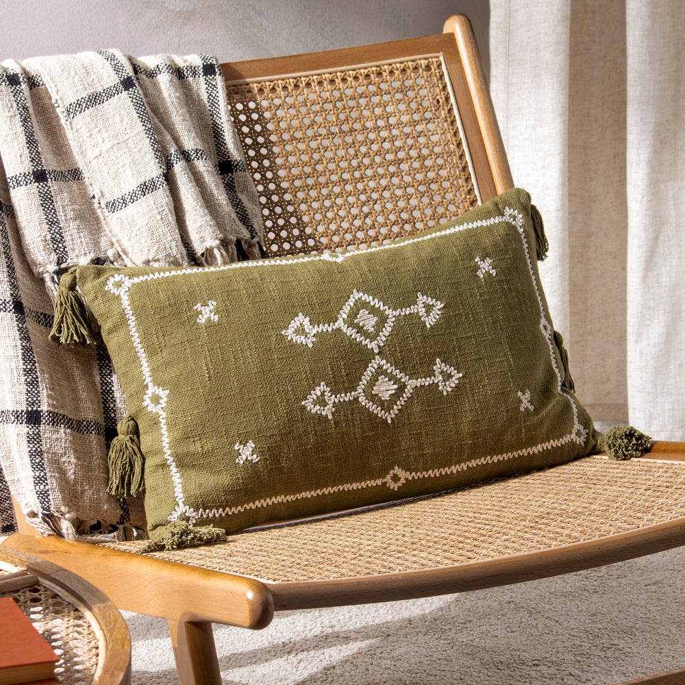 Global Green Cushions - Folis Cushion Cover Khaki Yard