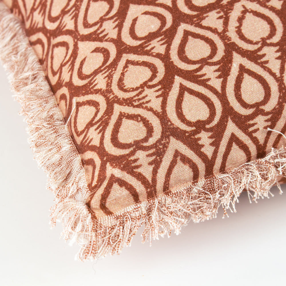 Geometric Brown Cushions - Georgi Cushion Cover Pecan Yard