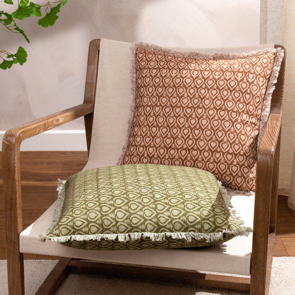 Geometric Brown Cushions - Georgi Cushion Cover Pecan Yard