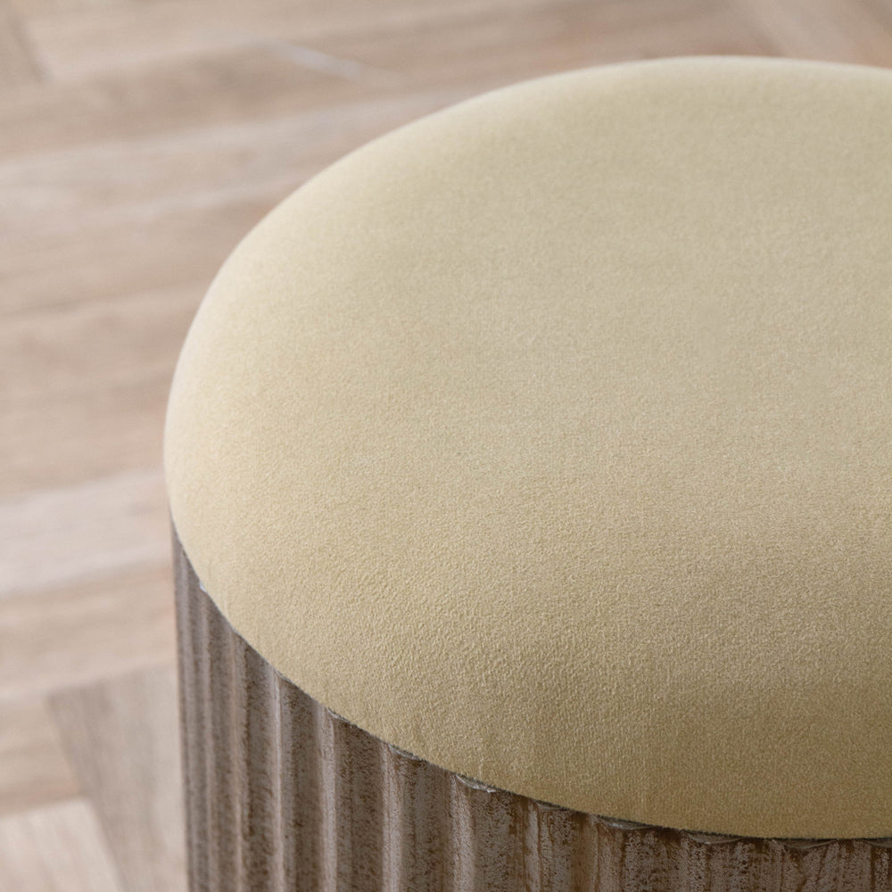 Plain Green Furniture - Hadden Storage Footstool Eucalyptus Yard