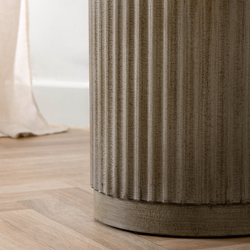 Plain Green Furniture - Hadden Storage Footstool Eucalyptus Yard