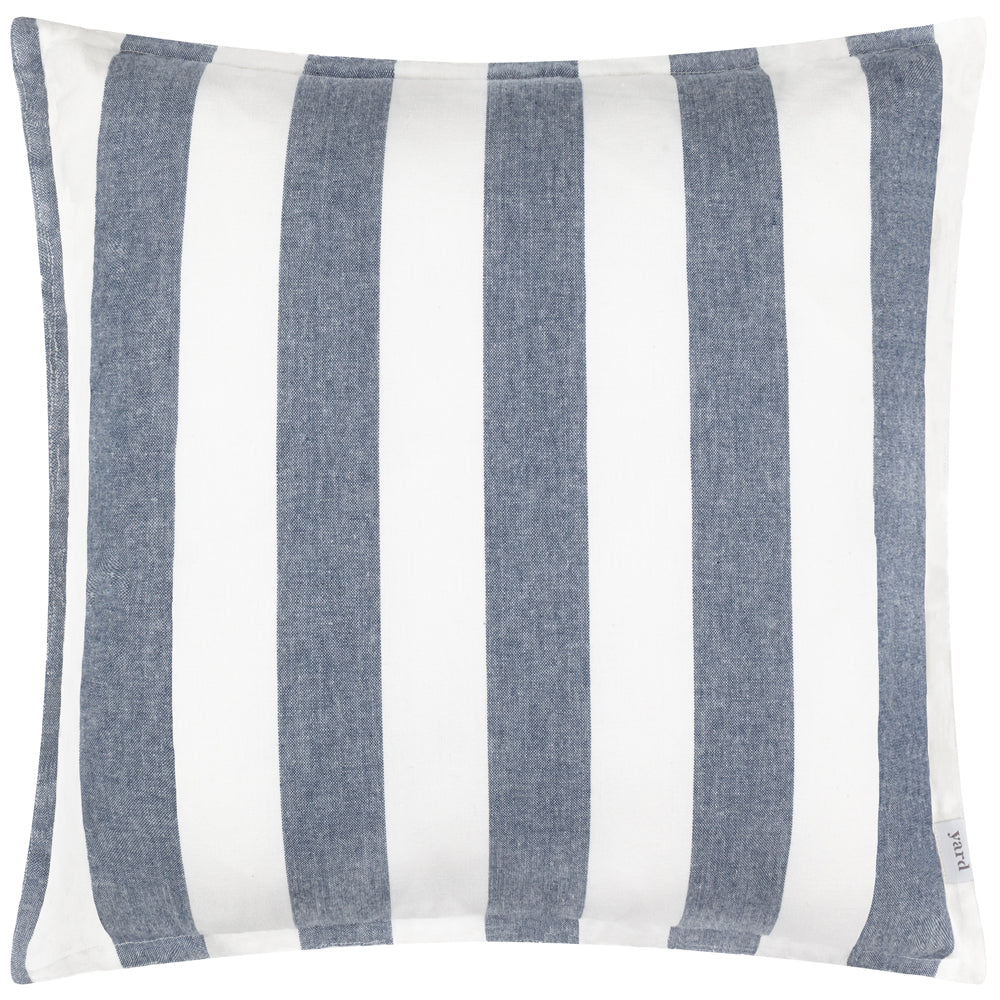 Striped Blue Cushions - Hayle Cotton Outdoor Polyester Filled Cushion Navy Yard