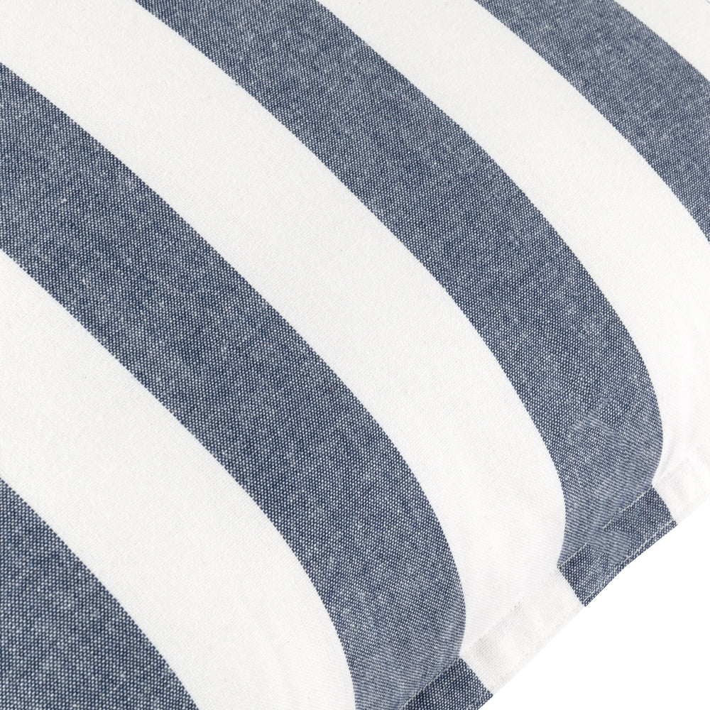 Striped Blue Cushions - Hayle Cotton Outdoor Polyester Filled Cushion Navy Yard