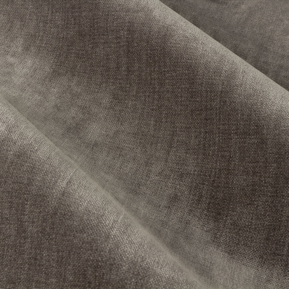 Plain Grey Curtains - Heavy Chenille Velvet Room Darkening Pencil Pleat Curtains Greige Yard