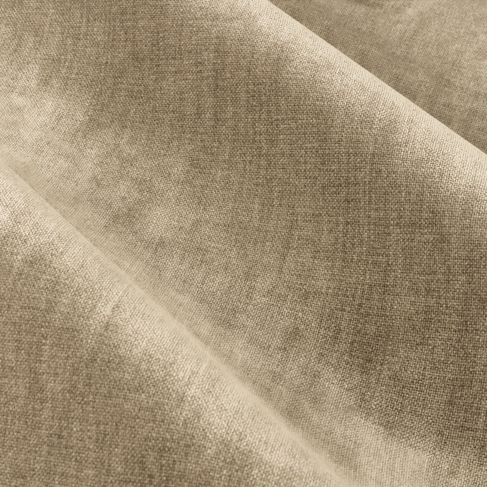 Plain Beige Curtains - Heavy Chenille Velvet Room Darkening Pencil Pleat Curtains Natural Yard