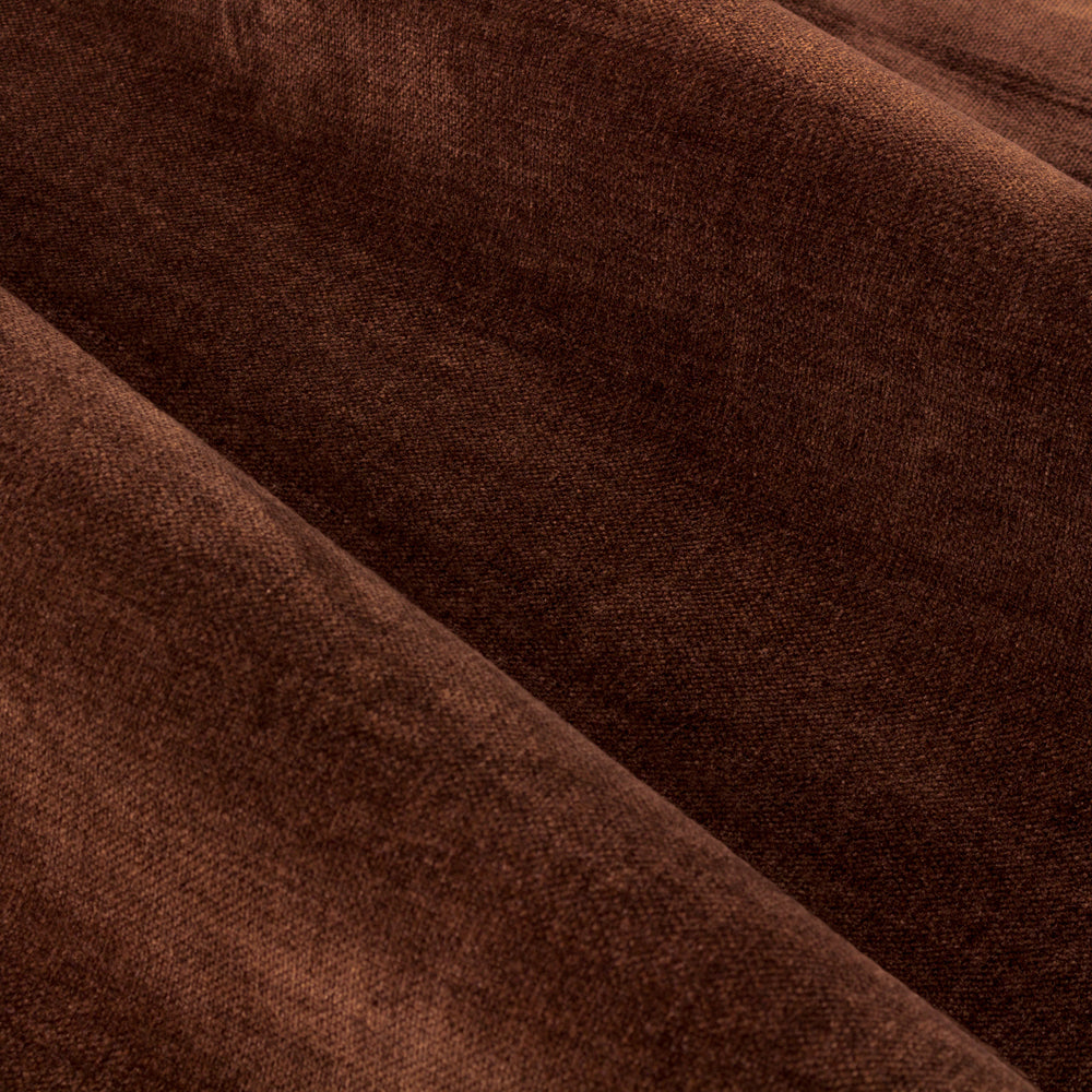 Plain Red Curtains - Heavy Chenille Velvet Room Darkening Pencil Pleat Curtains Nutmeg Yard