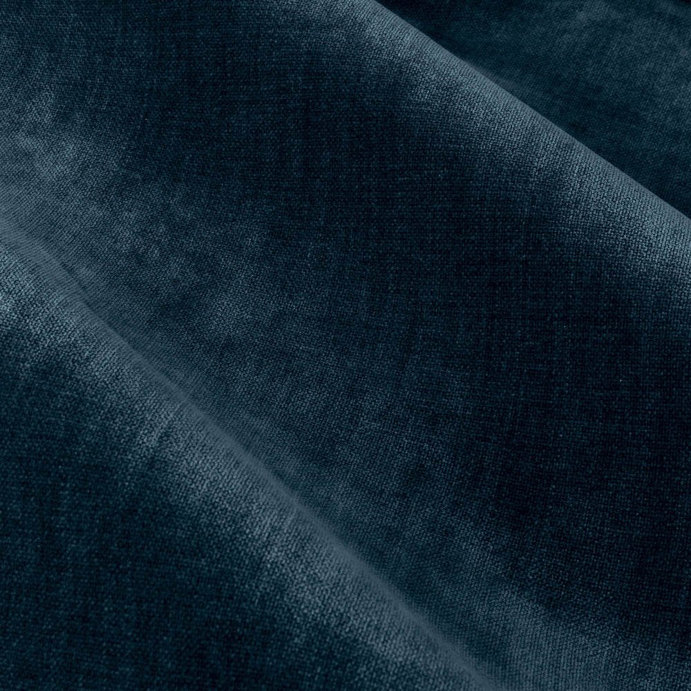 Plain Blue Curtains - Heavy Chenille Velvet Room Darkening Pencil Pleat Curtains Navy Yard