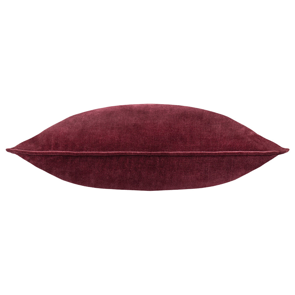 Heavy Chenille Piped Cushion Beetroot