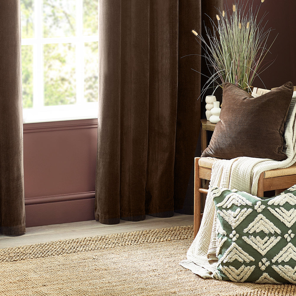 Plain Brown Cushions - Heavy Chenille Cushion Cover Brown Yard