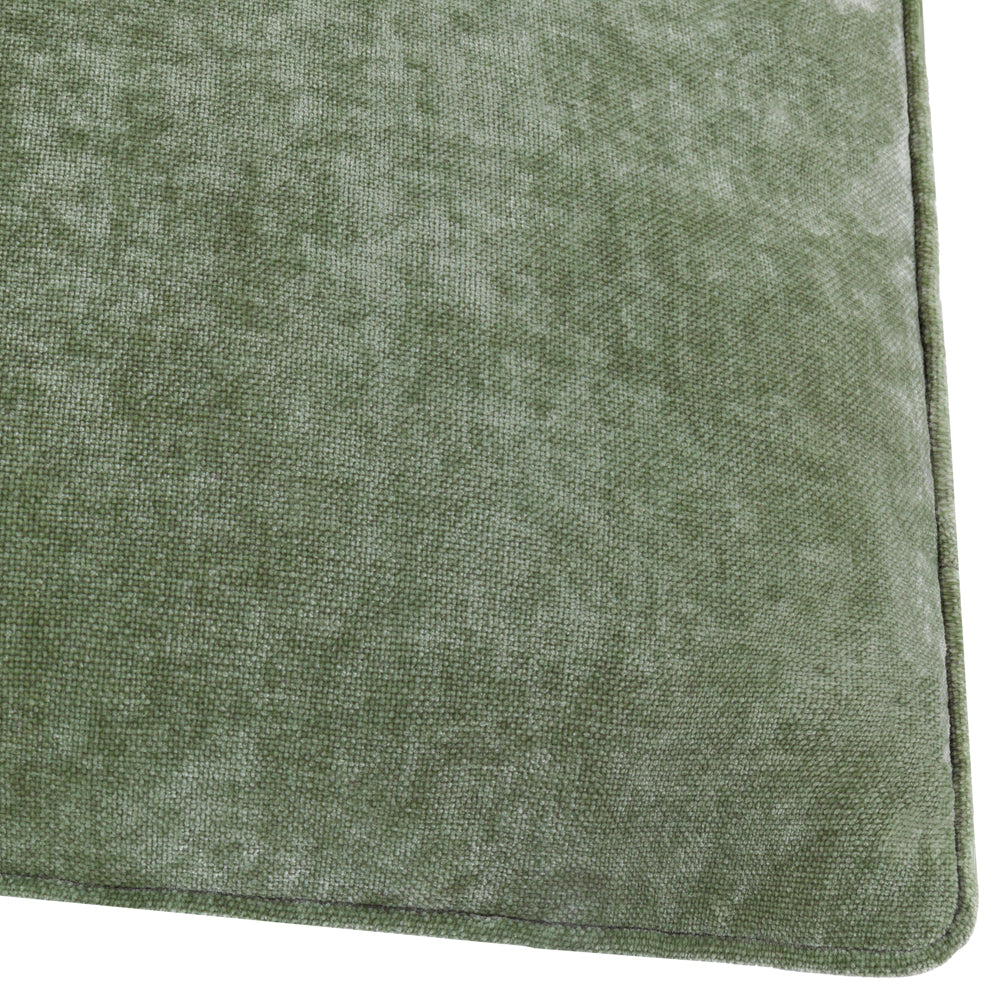 Plain Green Cushions - Heavy Chenille Piped Polyester Filled Cushion Eucalyptus Yard