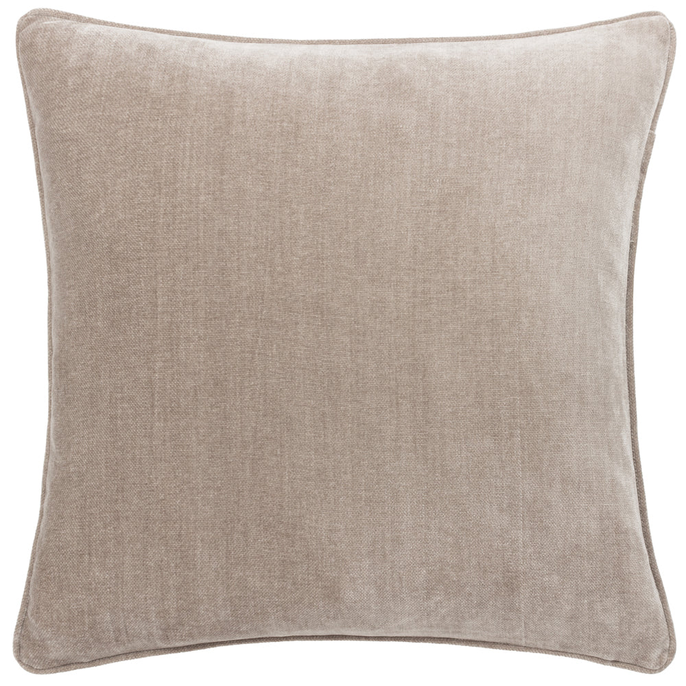Plain Beige Cushions - Heavy Chenille Cushion Cover Greige Yard