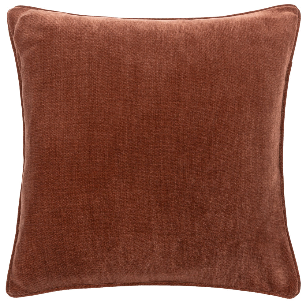 Plain Brown Cushions - Heavy Chenille Cushion Cover Nutmeg Yard