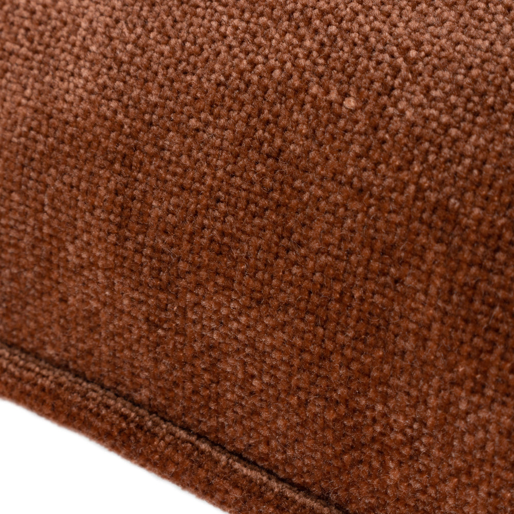 Plain Brown Cushions - Heavy Chenille Cushion Cover Nutmeg Yard