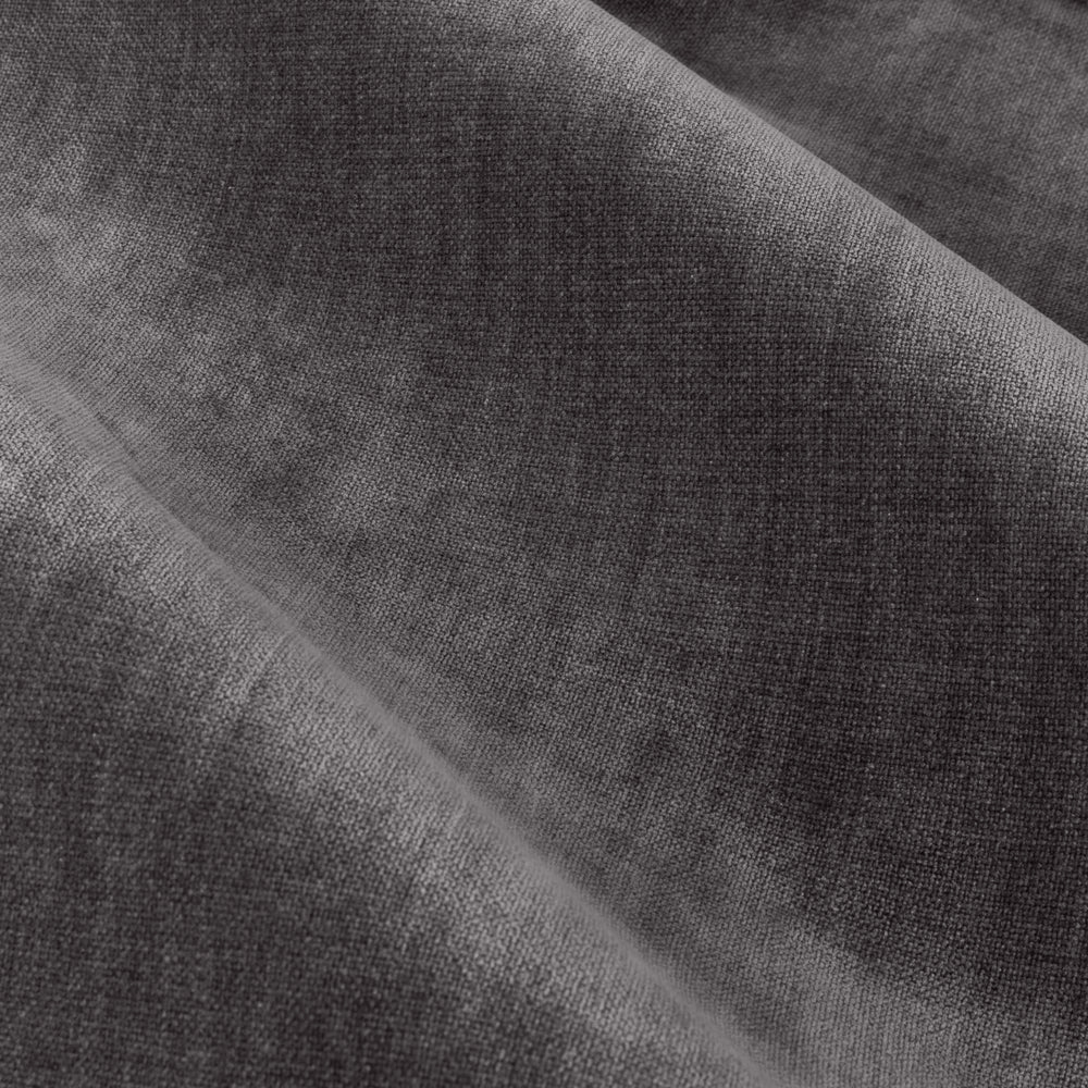 Plain Grey Curtains - Heavy Chenille Room Darkening Eyelet Curtains Charcoal Yard