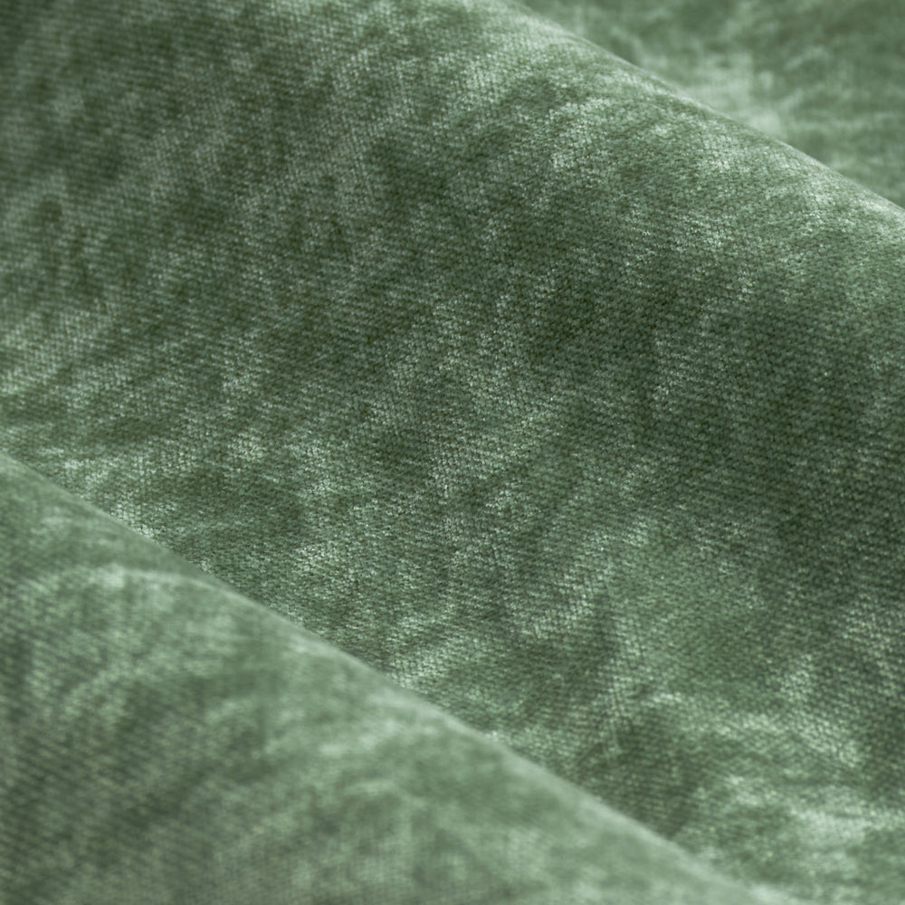 Plain Green Curtains - Heavy Chenille Velvet Room Darkening Eyelet Curtains Eucalyptus Yard