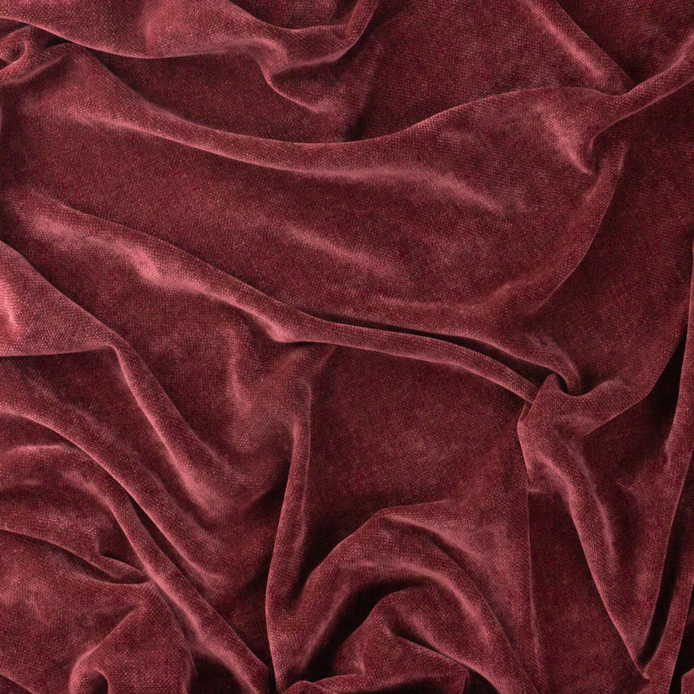 Plain Red Throws - Heavy Chenille Velvet Throw Beetroot Yard