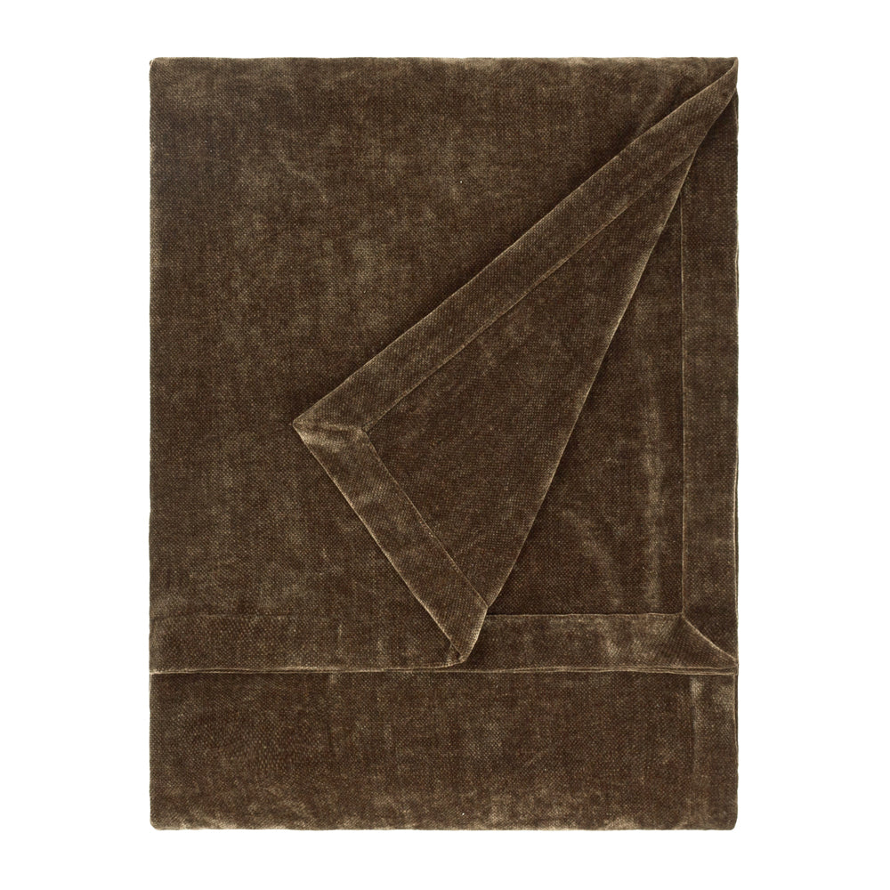 Plain Brown Throws - Heavy Chenille Velvet Throw Brown Yard