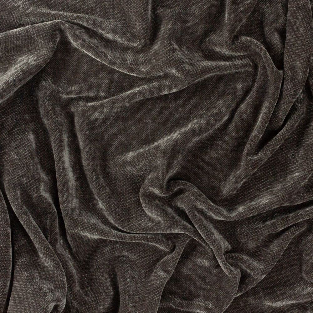 Plain Black Throws - Heavy Chenille Velvet Throw Charcoal Yard