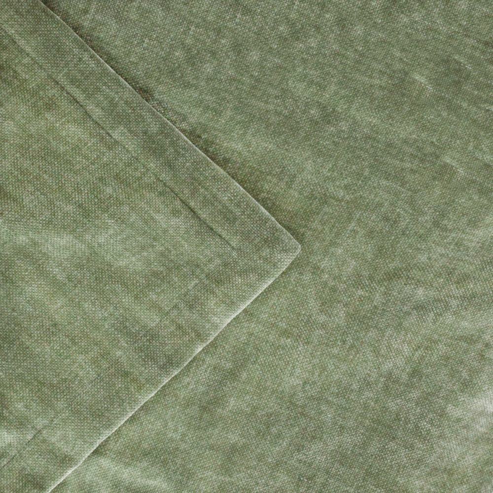 Plain Green Throws - Heavy Chenille Velvet Throw Eucalyptus Yard